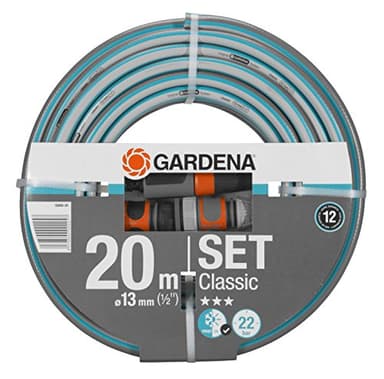 Gardena Classic Schlauch 13 mm (1/2 Zoll), 20 m: Universeller Gartenschlauch aus robustem Kreuzgewebe, 22 bar Berstdruck, UV-beständig (18008-20)