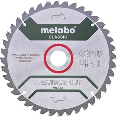 Metabo GmbH 628652000 PrecisionCutClassic 216x30 40WZ 5Degree neg/B