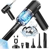 HAPPHOOH Handstaubsauger, 3 in 1 Handstaubsauger Akku mit USB-C Schnellladung, 7000PA Stark Druckluft Auto Staubsauger Beutellos Multifunktionale Mini Staubsauger für Auto, Haus, Büro, Tierhaare