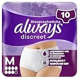Always Discreet Inkontinenz-Höschen Plus Für Frauen, M, 10 Höschen, Verhindert Auslaufen Und Gerüche, Angenehm Und Kaum Spürbar