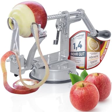 Edelstahl "Deluxe" Apfelschäler & Kartoffelschäler 3-in-1 Sparschäler Apfelschneider Apfelentkerner