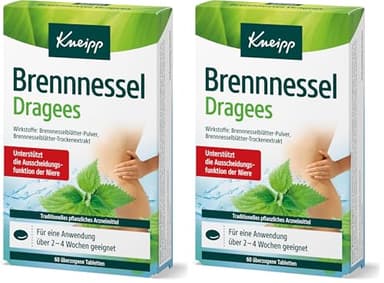 Kneipp Brennnessel Dragees - Traditionell pflanzliches Arzneimittel - Unterstützt die Ausscheidungsfunktion der Niere (Packung mit 2)