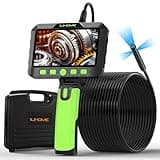 T27 Endoskopkamera mit Licht 10m, ILIHOME DREI Linsen 8mm Kanalkamera, 5-Zoll-IPS- Bildschirm Endoskop, IP67 Wasserdicht Inspektionskameras Rohrkamera (10 Meter abnehmbares Kabel)