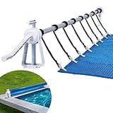 YRHome Premium Pool Aufroller Aufrollsysteme für Poolfolien 1,05m - 6,15 m Mobiles Aufrollsystem Witterungsbeständiges Aufrollvorrichtung Pool für Poolplane & Abdeckung Solarrolle Mit Bänder