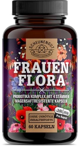 FRAUENFLORA® Milchsäurebakterien -WICHTIG: 200Mrd. KBE/g Lactobacillus Probiotika mit rhamnosus, crispatus, acidophilus -Magensaftresistent- DE SCHEUNENGUT®