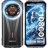 DOOGEE S Punk Pro Outdoor Handy 20GB+512GB/2TB, 128dB Lautsprecher,10800mAh/33W Outdoor Smartphone Ohne Vertrag Android 14, 6.6'' FHD+ baustellenhandy mit LED Lichteffekt 50MP+16MP/Dual SIM/NFC/OTG