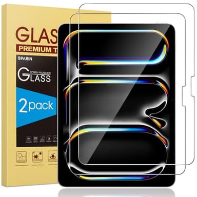SPARIN Panzer Schutz Glas für iPad Pro 13 Zoll M5/M4 (2025/2024), HD-Klarheit folie, 9H Härte Schutzfolie, Kratzfest, 2 Stück