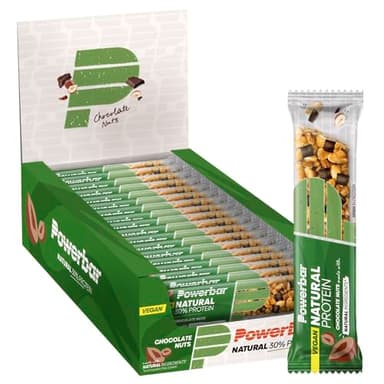 Powerbar - Natural Protein - Chocolate Nuts - 18x40g - veganer Protein Riegel - palmölfrei - natürliche Zutaten