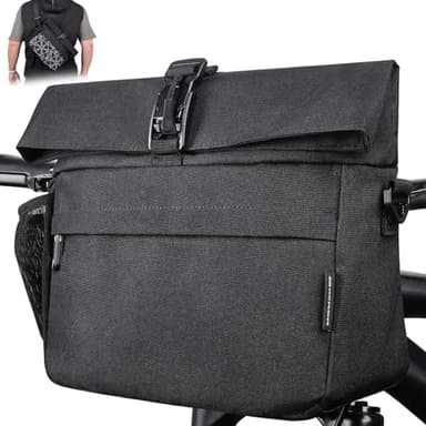 GXCROR Lenkertasche Fahrrad,9L,Fahrradtasche Lenker,Lenkertaschen,Fahrradlenkertasche mit Schultergurt