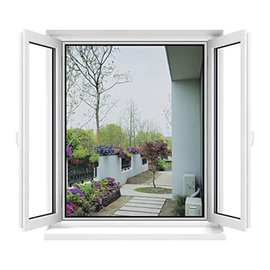 Apalus Fliegengitter Fenster, Zuschneidbar auf Fenstergrößen bis 130x150cm, Insektenschutz mit Starkem Klettband, Kinderleichte Montage, Presshilfe und Zuschneider Inklusive, Schwarz