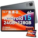 Blackview Tab60 Pro Android 15 Tablet 10 Zoll, 24GB(8GB+16GB Erweiterung) RAM+128GB ROM(2TB TF), Dual 4G LTE SIM,Octa Core PC Tablets, 7700mAh Akku, Widevine L1 HD Display, 5G WiFi, Face ID, GPS
