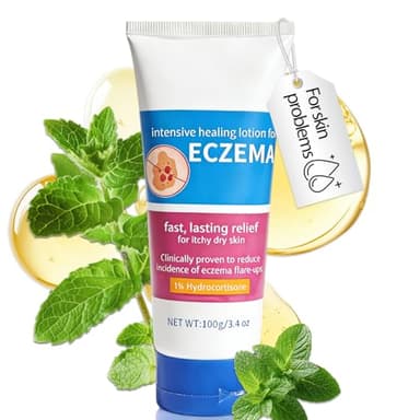 100g Ekzem Creme, Ekzem & Neurodermitis Creme, Hautberuhigende-creme, Beruhigend und Feuchtigkeitsspendend, Sanft und Natürlich, Beruhigt die Haut, Blau