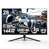 Smart Tech 27 Zoll 4K UHD Gaming Monitor - 3840 x 2160 Rapid IPS Panel, 144Hz, 1ms MPRT，130% sRGB Farbraum，DisplayHDR™ 400， AMD FreeSync™, mit Lautsprecher，VESA, HDMI, USB Typ-C, DP - Schwarz
