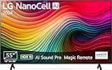 LG 55NANO81T6A TV 55" (139 cm) NanoCell Fernseher (α5 Gen7 4K AI-Prozessor, webOS 24, HDR10, bis zu 60Hz) [Modelljahr 2024]
