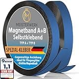 Meisterwerk A B Magnetband für Fliegengitter & Moskitonetze | Magnetband selbstklebend mit stärkstem Spezial Kleber für beste Klebekraft - Verbesserte gegenseitige Anziehung durch Anisotropic Material