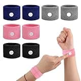 Amaxiu 4 Paar Linderung Reisekrankheitsbänder, Armband zur Vermeidung von Seekrankheit Flugkrankheit Übelkeit Vertigo Essentials Akupressur Reisekrankheitspflaster für Kinder und Erwachsene