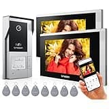 TMEZON WLAN IP 1080P Video Türsprechanlage 2-familienhaus,4 Draht Technik,7''IP Touchscreen,APP/Swipe Card Unlock,Bewegungsmeldung,Aufnahme und WiedergabeTürsprechanlage mit türöffner