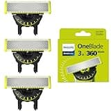 Philips OneBlade 360-Klingen - 3x 360-Ersatzklingen, Trimmen und Rasieren im Gesicht und am Körper, QP430/60