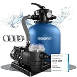 Monzana® Sandfilteranlage 13.200L/h bis 58.000L Pool Vorfilter 7-Wege-Ventil 600W 30L Tank 2in1 Adapter Ø32-38mm Filteranlage Poolfilter Sandfilter