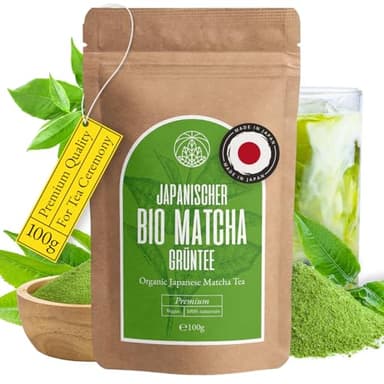Bio Matcha Pulver Monte Nativo (100g) - Matcha Tee für Latte - Premium Grüner Tee - 100% natürlich und ohne Zusatzstoffe