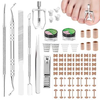 Joycabin Eingewachsene Zehennägel Set, Zehennagel Korrektur Patch, Eingewachsene Zehennagel Korrektur für Nagelpilz Fusspflege Nagelzange Set für Eingewachsene Fußnägel