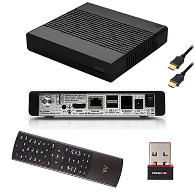 VU+ Zero Black DVB-S2 Sat Tuner Linux Satellit Receiver Full HD 12V Netzteil mit PremiumX Mini WiFi WLAN Stick bis zu 150 Mbit´s