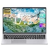 Win 11 Pro/Office 2019, 17.3"FHD Laptop, Celeron N5095 (bis zu 2,9 GHz) CPU, DDR4 16GB RAM 960GB SSD, 1080P IPS FHD Display, Fingerprint Reader, Backlit KB, Mini-HDMI, 3xUSB 3.0, Silber (GB, 960)