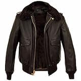 Aksah Fashion s Herren G1 Aviator AirForce Flight Pilot Vintage Schaffell Bomber Schwarz Lederjacke, braun, M
