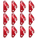 TRIWONDER Aluminiumlegierung Guyline Zeltleinenspanner Zeltzubehör Cord Adjuster Zelt Spanner Seil Teller Seilspanner für Zelt Wandern Camping (Rot (Dreiecksform) - 12 Stück)