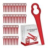 FixedNow 50 x Ersatzmesser Kompatibel mit Einhell Rasentrimmer | Kunststoffmesser Ersatzteile | Passend für Einhell GE GC BG RG Modelle und mehr