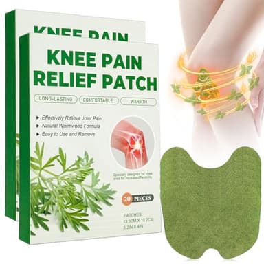 Holilo Pain Relief Patch, 40 Stück Schmerzpflaster Knie, Natural Herbal Schmerzlinderung Patch Selbstklebende Wärmepflaster Schmerzlinderungspflaster für Knie, Rücken, Nacken und Muskelkater