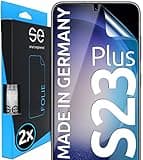 2x se® 3D SCHUTZFOLIE Transparent für Samsung Galaxy S23 Plus,Selbstheilend, 100% Fingerabdruck & FaceID kompatibel, einfache blasenfreie Installation, Ultra-Klar, Stoß-Kratzfest, aus Deutschland