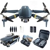 Bürstenlos Super Ausdauer Faltbare Quadcopter Drohne für Anfänger– 40+ Minuten Flugzeit, Wi-Fi FPV Drohne mit 120°Weitwinkel 4K HD Kamera, Bürstenloser Motor, Folge-Modus (2 Batterien)