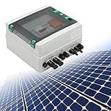 Solar PV Anschlusskasten DC 500V 2-String 32A,2 in 1 out Mit Überspannungsschutz PV, DC Trennschalter Leistungsschalter, Absicherung PV Anlage Verteilerkasten IP65 Beleuchtung Schutz