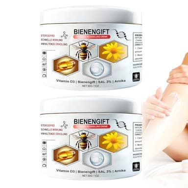 2 Stück Todahof Bienengift Creme, Professionelle Bienengiftsalbe für alle Hauttypen