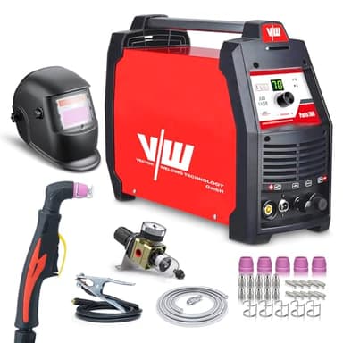 VECTOR WELDING - Plasmaschneider 70A SET - inkl. Plasmabrenner & Düsen Set - HF Pilotzündung - IGBT Technologie - Überhitzungsschutz - 24mm Stahl & 17mm Alu Schnittstärke - Paris 700