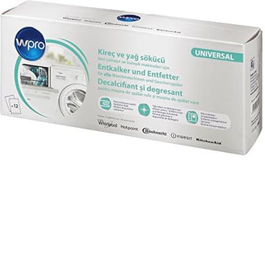 Wpro DES124 - 3in1-Profi-Entkalker für die Entkalkung, Reinigung und Pflege von Waschmaschinen und Geschirrspülern