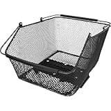 FISCHER E-Bike Gepäckträgerkorb Plus City, Fahrradkorb engmaschig, schwarz, Tragkraft 25 kg