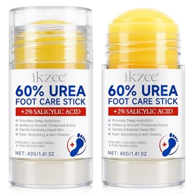 Fußcreme mit 60% Urea für Sehr Trockene, raue und Rissige Haut, Urea Creme 60 prozent für Ellenbogen, Knie, Füßen & Händen, Fußpflege Fusscreme, 2PCS