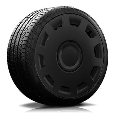 RADKAPPEN-Koenig 15 Zoll 15" RKK15 Premium Line (Schwarz) Radkappen/Radzierblenden 4 Stück