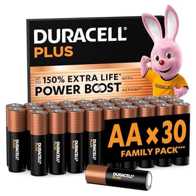 DURACELL Plus AA-Batterien (30er-Pack) – Alkaline-Batterien 1,5 V