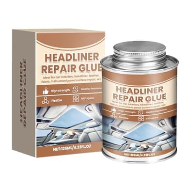 KOAHDE Auto Dachhimmel Kleber,Sprühkleber Dachhimmel,125ML,1PC,Hochtemperaturbeständig Geeignet Reparatur von Autodächern,Innenräumen,Sitzleder