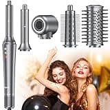5-in-1 Airstyler Ionen Föhn, Professioneller Multi Hair Tools, 110K U/min für Schnelles Trocknen Warmluftbürste Frizz-Free, 32mm Lockenstab Automatisch, Glätten/Volumen/Locken, Premium-Geschenkbox