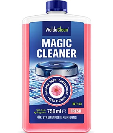 WoldoClean Wischroboter Reinigungsmittel Konzentrat 750 ml – streifenfrei für Keramik Fliesen Feinsteinzeug & Steinzeug mit Blumenduft