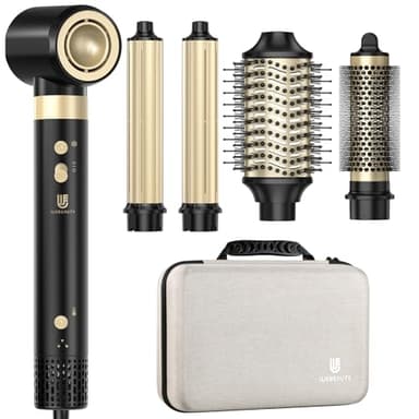 [Dual-Spannung] webeauty 6 in 1 Airstyler, 110000U/Min, 25M/S Haartrockner mit Rundbürstenföhn, Auto Lockenstab, Air Haarglätter, Lockenbürste,500 Millionen Negative Ionen Hairstyler für Multistyling