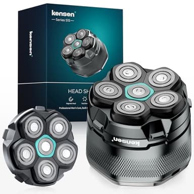 Glatzen Rasierer Herren Set, kensen Kopfrasierer Glatze mit Ersatzscherkopf Nass Trocken Kopf Rasierer Herren Wiederaufladbar Typ-c Head Shaver Men Wasserdicht glazenrasierer Akkulaufzeit 160 Mins