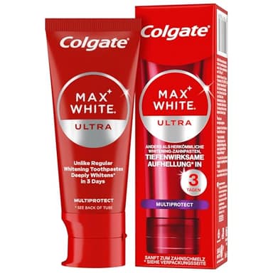 Colgate Zahnpasta Max White Ultra Multi Protect 50ml - Zahncreme für weißere Zähne & langanhaltende Frische