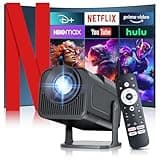 Salange Beamer【Official Netflix】 Mini Beamer 4k heimkino Unterstützt,Handy Projektor Smart Beamer für Heimkino/Outdoor,Portable Projektor mit 5G WiFi und BT5.3,HY320MAX FHD 1080P Beamer