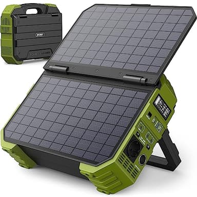 BROWEY Tragbare Power Station mit Solarpanel，12-40W eigenes Solarladepanel，614WH ，1000 W Nennleistung, 2000 W Spitzenleistung-Solargenerator für Outdoor-Camping， Caravaning und Notfallvorbereitungen.