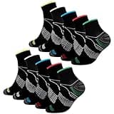 Belloxis 10 Paar Kompressionssocken Damen Kompressionssocken Herren Compression Socks Laufsocken Damen 39-42 Compression Socks Plantarfasziitis Socken Stützstrümpfe Sportknöchelsocken